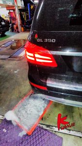 BENZ GL350 W166 DPF積碳清理 DPF阻塞亮燈 排氣管冒黑煙