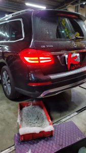 BENZ GL350 W166 DPF積碳清理 DPF阻塞亮燈 排氣管冒黑煙