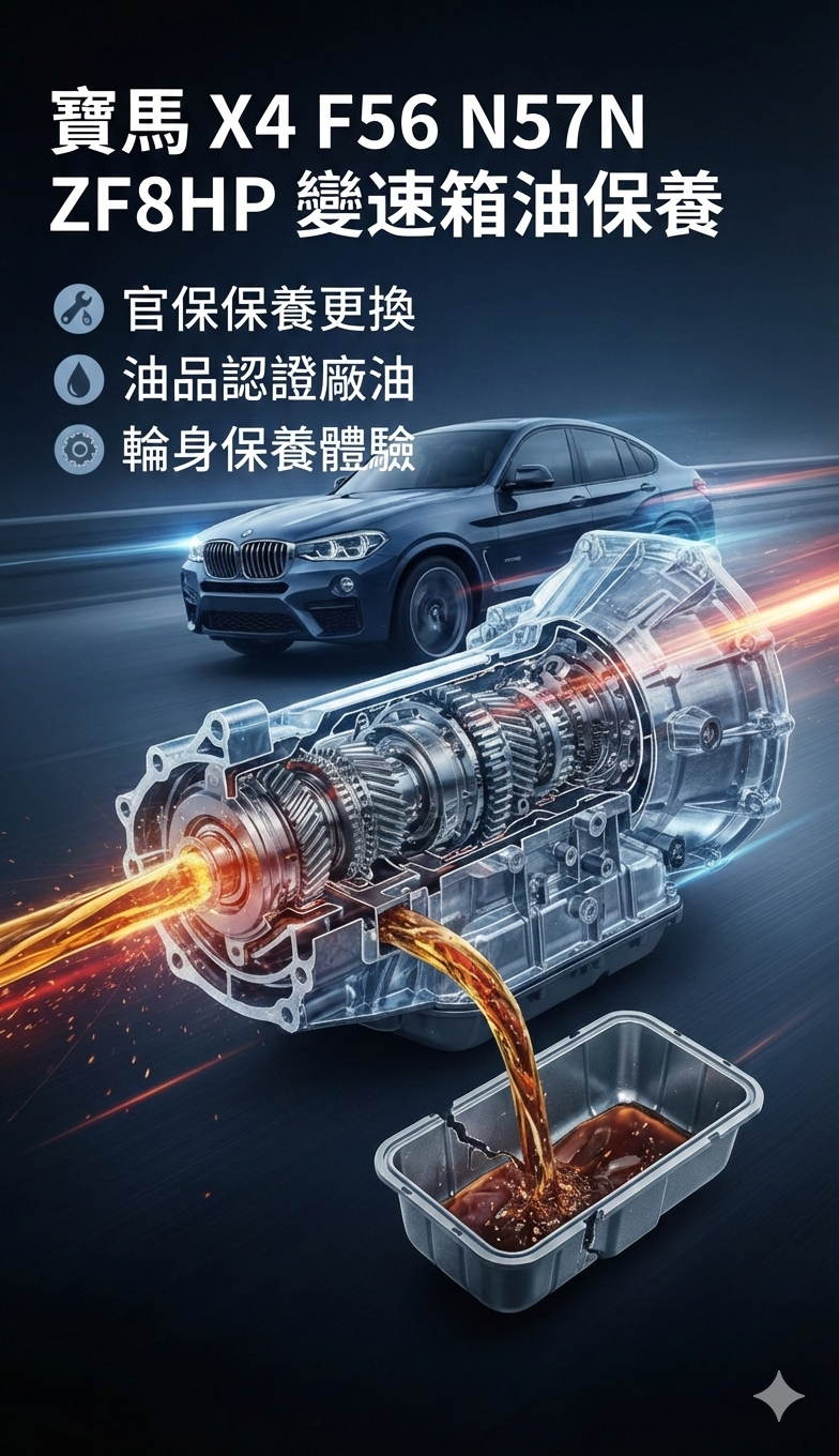 BMW X4 F26 N57NZF8HP 變速箱油 定期保養深度解析
