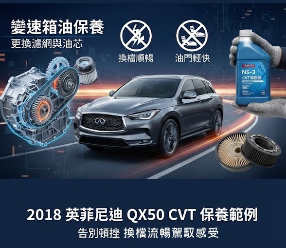 解析 Infiniti QX50 CVT 常見症狀：換檔不順與油門卡卡