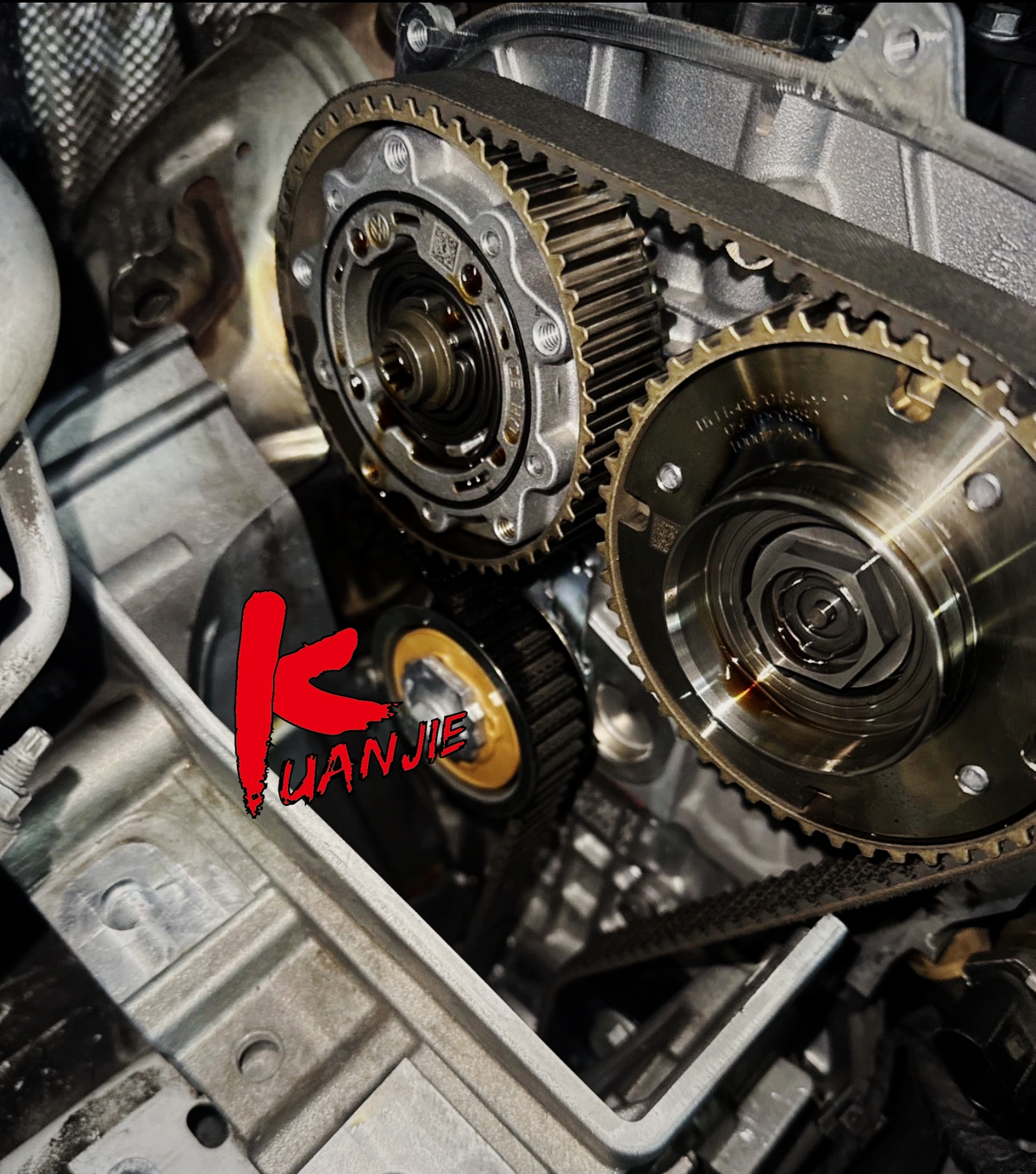 2018年 audi a3 DADA 1.5汽油正時皮帶架設電子特工更換