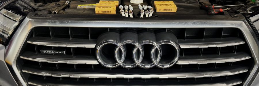 2016年 AUDI Q7 3.0CC 加速無力怠速抖動火星塞更換 積碳清洗