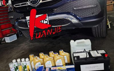 BENZ W167 GLE300D 定期保養機油空氣冷氣濾芯更換 GAT化學品 尿素添加OM654