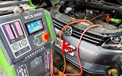 VW CADDY C31.6柴油 溫度過高水箱精更換汽車水箱精定期保養更換循環清洗機服務