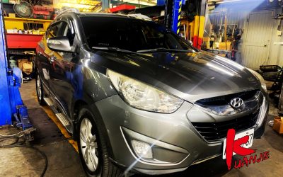 HYUNDAI IX35 DPF積碳清洗 進氣歧管積碳 現代螺旋燈亮